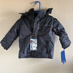 Reebok Charcoal Kids Puffer Coat